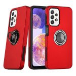 Dual Layer Armor Hybrid Stand Ring Case for Samsung Galaxy A23 (Red)